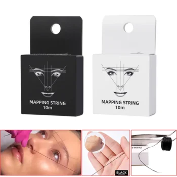 10m Microblading Pre Inked Eyebrow Mapping String Thread Line Tattoo Brow Marker