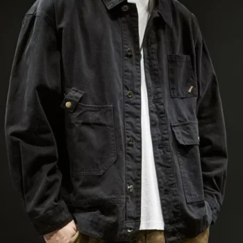 Jacket Denim Casual Comfort Men's Spring Autumn Workwear