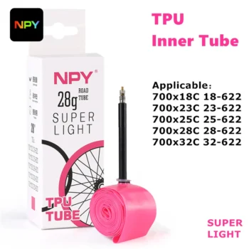 Bike TPU Inner Tube Ultralight 28g for 700x18-32, French FV 45/65/85mm