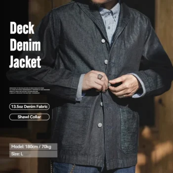 Denim Jacket 13.5oz Vintage Durable Everyday for Men with Pockets