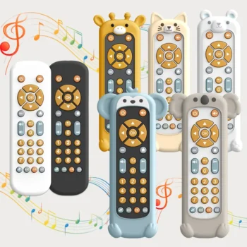 Baby TV Remote Toy Set with Music & Lights—Sensory Play