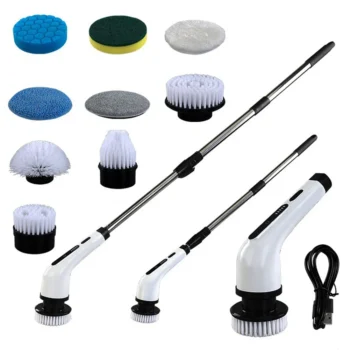 Electric Cleaning Brush Waterproof Anti-Slip Deep Clean for Tiles, Pots