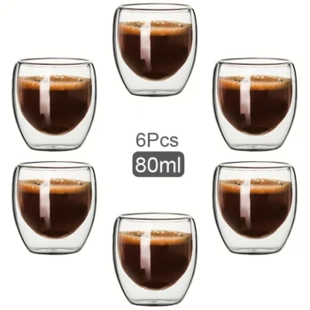 75ml Glass Espresso Measuring Cup with Handle and Precise Scale