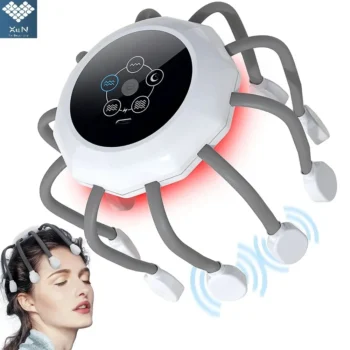 Electric Red Light Scalp Massager Octopus Head Scratcher for Relaxation