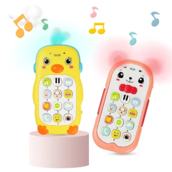 Baby Musical Cartoon Teether Phone with Sound & Light for Learning