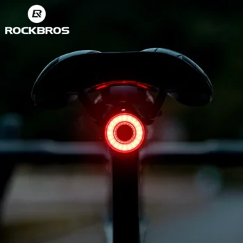 Bike Rear Tail Light IPX6 Waterproof Type-C Rechargeable Safer Night Ride