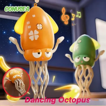 Electric Dancing Squid Octopus dancer Novelty fidget toys luminous Music Baby Crawling toys games for kids children Pets Cats