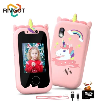 Baby Phone Educational Toy Unicorn Musical Selfie Camera with Silicone Case