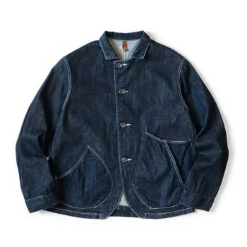 Denim Workwear Jacket - Deconstructed Sleeves - Urban Long Coat - Men's