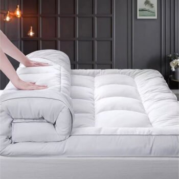 Luxury Mattress Topper, 10 CM / 4 Inch Deep, Fluffy & Thick Filling Machine Washable, All UK Size Available Single, Double, King, Super King & 4 Feet