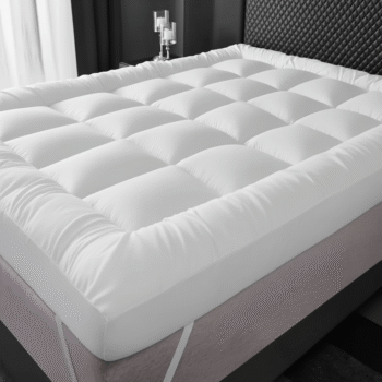 1pc Hotel Quality 10cm Mattress Topper Extra DeepThick Bounce Back Deep Fitted Bed Mattress Pad Quilted Box Stitched with Corner Elasticated Straps Breathable 4 Inches Luxury Mattresses Toppers for Ultimate Comfort, Deep Pocket Elasticated Straps Mattress Cover Fits 4 Inches Mattress, All Season Comfort Heavy Filling Single Double King Super King Small Double Bedding Size