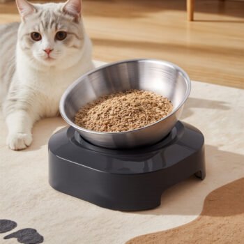 Stainless Steel Dog Bowls Stand, Raised Feeding Station for Large Dogs, 2 Types