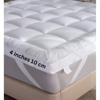 4As Microfibre Mattress Topper 4 Inch/10cm 1100 GSM Heavy Fill Super Soft and Fluffy Hand Filled Single Double King Super King Box Stitched