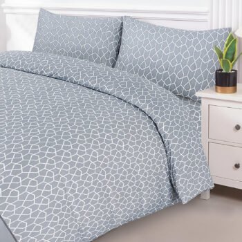 Adam Home 4pcs Printed MF Duvet Sets Complete Bed Set Unique Bedding Sets Printed Bed Set Microfiber Ultra Soft and Non-Allergenic Bedding Duvet Cover Set with Pillow cases