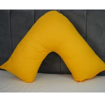 Chilimilii V Shaped Pillow With Free Pillowcase Hollow Fiber Filling for Neck, Back & Head Support 74x34cm