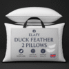 Duck Feather & Down Pillows Extra Filled Hotel Quality 100% Soft Luxury Microfiber Pack of 1or 2 & 4