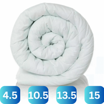 Divine Textiles Lightweight Air Cloud Quilt 4.5 10.5 13.5 15 TOG Duvet – Breathable All-Season Duvet with Soft Hollowfibre Filling | Single, Double, King, Super King | White