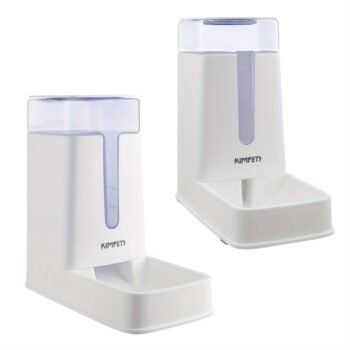 Automatic Cat & Dog Feeder Water Dispenser for Fresh Food/Water, White