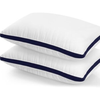 4 Fluffy Bounce Back Hotel Pillows Side Sleeper Deep Premium Filled Hotel Quality White Pillows, Neck Support Sleeping Bedroom, Guestroom, Bed Pillow for Comfort & Relaxation Dust Proof Resistant