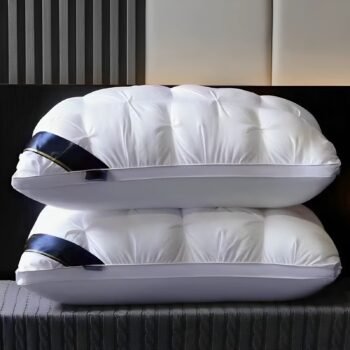 Two Comfortable Pillow for Sleeping, Luxury Hotel-Quality Bed Pillows, White Standard Style, Pillow for Sofa/ Bed/ Car Seat