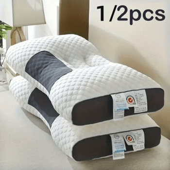 1/2pcs Sleep Pillow High Quality Core Ergonomic Contour Support Pillow Suitable for Soft Sleep,Non-collapsing High Pillow Core,Can Be Used All Year Round,Multi-Functional Bedding Pillow for Sofa, Neck, Shoulder, Side, Back & Belly