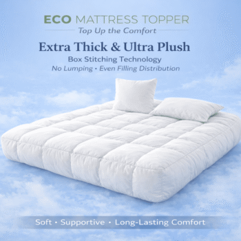 Luxury Extra Thick Mattress Topper – Soft, Breathable Box Quilted Bed Topper with Corner Straps, No Lumping | Single, Small Double, Double, King & Super King