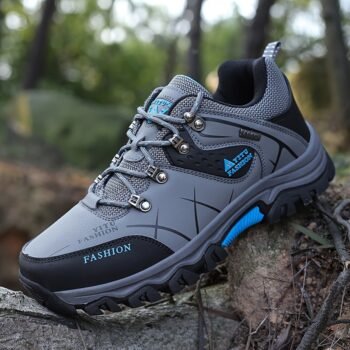 Men's Hiking Shoes Breathable Mesh & Traction Sole Lightweight Trail