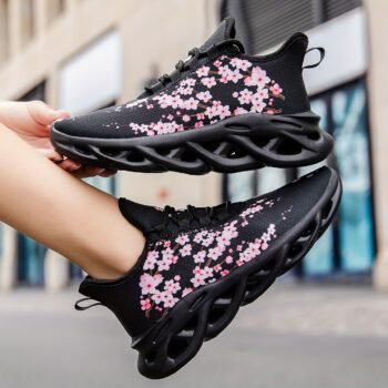 Casual Sneakers Cherry Blossom Mesh Lightweight Breathable Comfort for Daily Wear