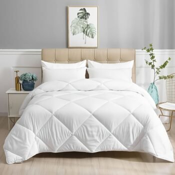 TOG 4.5 | 10.5 | 15 - Ultra Soft Diamond Grid Quilted Comforter - Breathable, Warm for All Seasons | Hotel-Style Design | Multiple Sizes Available (Single, Double, King, Super King) Vacuum Packaging