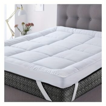 Luxury Quilted Mattress Topper, 10.16 cm Deep, Designed for with Elastic Corners. Breathable, Durable, And Machine Washable, Perfect for Single, Double, King, And Super King UK Bed Sizes