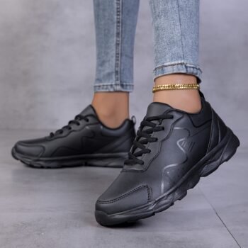 Casual Sneakers with Lightweight EVA Sole for All-Day Comfort - Black