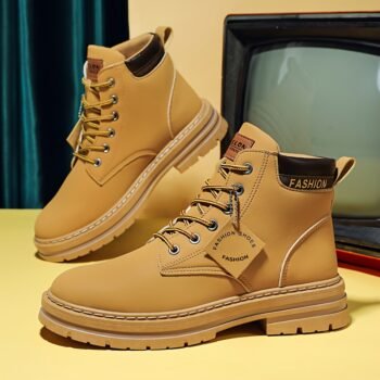 Ankle Boots - All-Terrain Anti-Slip Traction, Beige/Tan, Outdoor Use