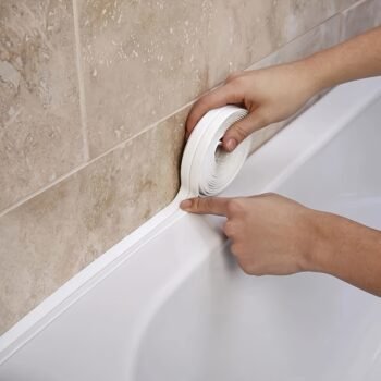 Self-Adhesive Waterproof PVC Tape: Keep Your Bathroom Sink, Shower, Bathtub & Toilet Sealed & Protected! Suitable For Plumbers&contractors