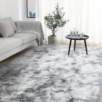 Large Soft Fluffy Rugs Living Room Bedroom 200x300cm Super Soft Fluffy Shaggy Rug Thick Pile Non Shedding Area Rugs for Bedroom Anti Slip(Sliver grey)