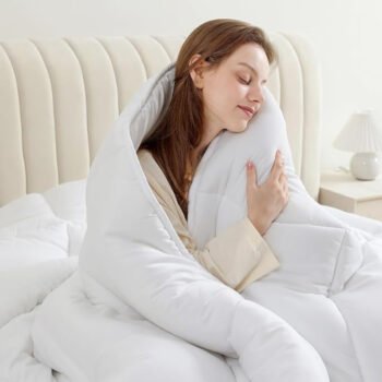 Tog 15 Bedding Grid Quilted Duvet- Ultra-Sof, Warm And Fluffy (White, All Size, Single 135x200cm/ Double 200x200cm/ King 230x220cm/ Supe King 260x220cm)